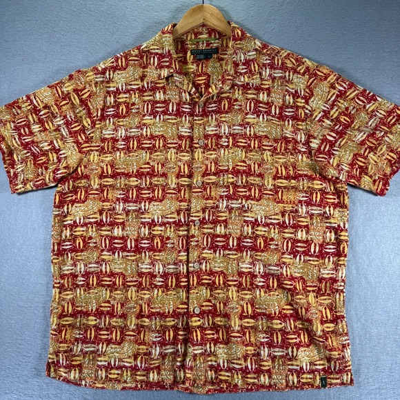 Royal Robbins Other - Vintage Royal Robbins Hawaiian Shirt Men Large Yellow Red Paisley Travel Comfort